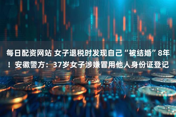 每日配资网站 女子退税时发现自己“被结婚”8年！安徽警方：37岁女子涉嫌冒用他人身份证登记